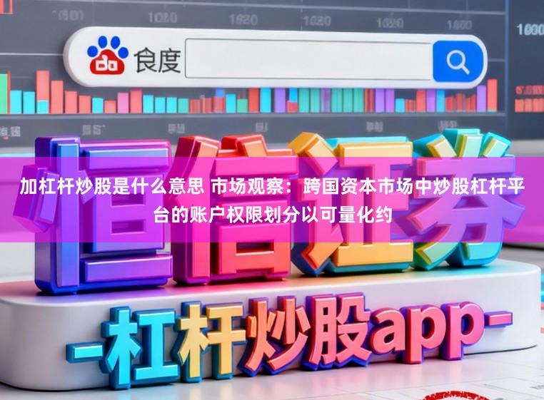 加杠杆炒股是什么意思 市场观察：跨国资本市场中炒股杠杆平台的账户权限划分以可量化约